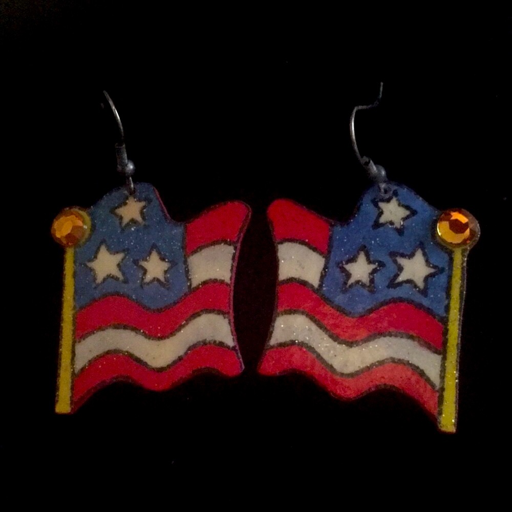 American Flag Earrings